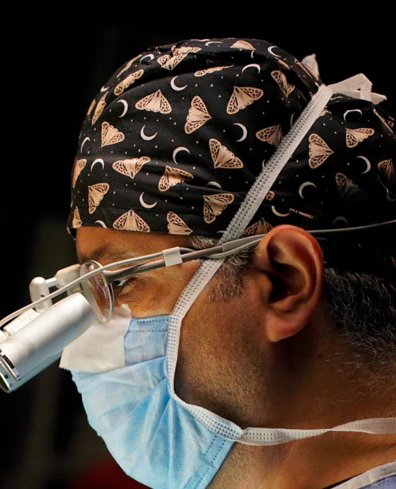 Dr. Yakup Duman focused during surgery